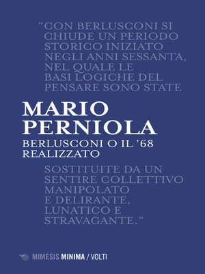 cover image of Berlusconi o il '68 realizzato